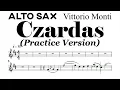 Download Lagu Czardas Alto Sax Sheet Music Backing Track Play Along Partitura
