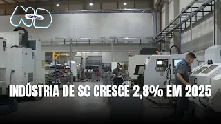 Indústria em SC cresce 2,8% em 2025 e projeta desafios para 2026