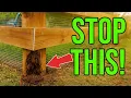 STOP WOOD ROT Make Fence Posts Last 10 Years