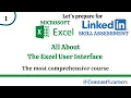 1 MS Excel User Interface Excel LinkedIn Skill Assessment