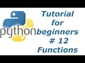Python Tutorial For Beginners 12 - Functions BTT