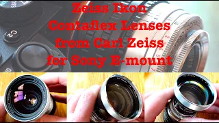 Zeiss Ikon Contaflex lenses Pro-Tessar from Carl Zeiss on Sony E-Mount cameras