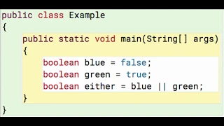 Java Booleans 3 Or statement result is true
