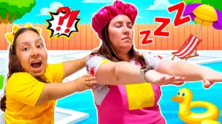 Maria Clara Ajuda Nathizinha, sua Amiga Sonâmbula -  Família MC Divertida