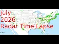 July 2026 US Weather Radar Time Lapse Animation