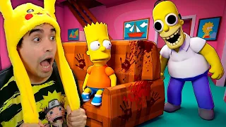 ¡HOMERO se volvió una PESADILLA y EXPLOTÉ su CASA! 😱 HOMER NIGHTMARES ROBLOX