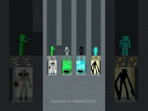 😱 HELP ENDERMAN AND SKELETON WITH DIAMOND AND EMERALD MOONS 😱 #minecraftshorts #herobrine #shorts
