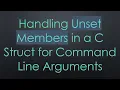 Handling Unset Members in a C Struct for Command Line Arguments