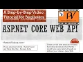 ASP NET Core 5 0 Web API with C 2021 made easy using a Project - Step by Step