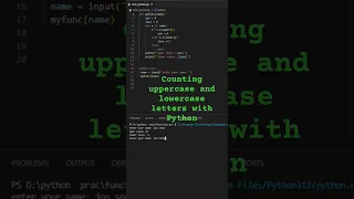 Counting uppercase and lowercase letters with Python