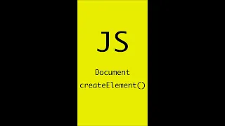 document createElement JavaScript Frontend Take it easy