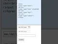 HTML form disabled attribute