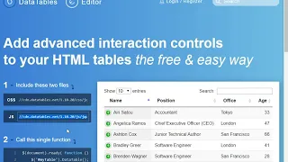 Jquery DataTable How to plug in Datatable Lesson 1
