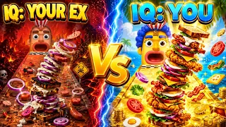 Sandwich Runner - YOUR EX VS YOU! 🍔🌮 #shorts #ytshort #funny 