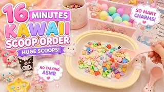16 MINUTES KAWAII SCOOP ORDER ASMR 🌸🥄 HUGE SCOOPS, Mystery Charms & Super Satisfying Beads