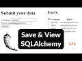 Storing and Viewing Data using Flask and SQLAlchemy in PyCharm