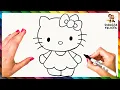 Como Dibujar A Hello Kitty Paso A Paso Dibujo Facil De Hello Kitty