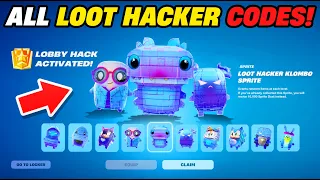 15 *LOOT HACKER* SPRITE CODES Added in Fortnite Update! (All Loot Hacker Codes)