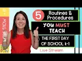 5 First Day Of School Routines and Procedures You Must Start In Kindergarten and First Grade