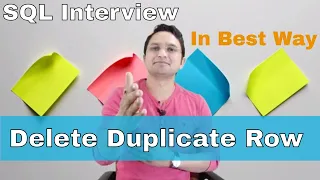 P How to Delete duplicate records in oracle SQL Database - interview question by Rakesh Malviya