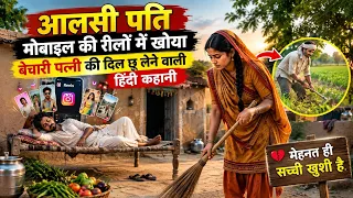 आलसी पति मोबाइल की रीलों में खोया, बेचारी पत्नी की दिल छू लेने वाली हिंदी कहानी
