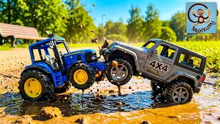 МАШИНКИ в ГРЯЗИ и СНЕГУ! 🚜 Синий Трактор и Джип на Бездорожье