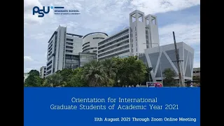 PSU Orientation for International Graduate Students of Academic Year 2021