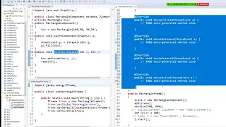 Java Programming - Move Box by Click Mouse by implementing Mouse Listener