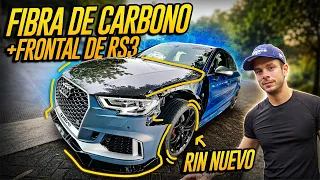 Proyecto AUDI S3 Listo PARA PINTURA!!! Frontal de RS3, Rin Nuevo y Capó DE FIBRA DE CARBONO