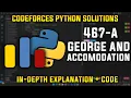 467A George and Accomodation Codeforces Python Solutions Explanation Walkthrough