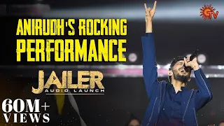 anirudhs rocking performance of hukum jailer audio launch