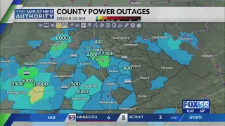 County power outage map 8 a m