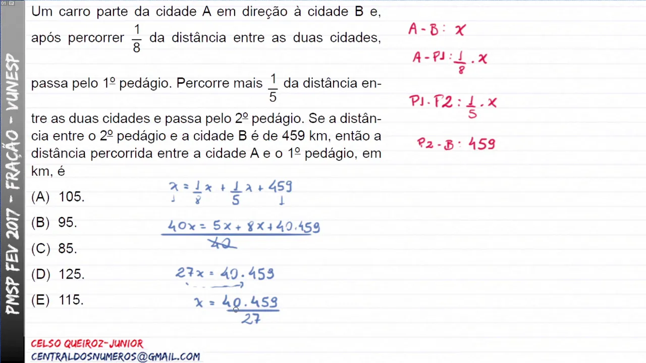 FRAÇÃO :: PMESP 2017/Fev :: Vunesp