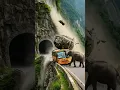 😱🐘 Gajah Penolong! Singkirkan Batu Longsor yang Menimpa Bus di Jalan Gunung 🪨🚌 #shorts