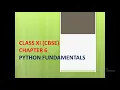 Python Fundamentals Class 11 Computer Science Keywords Identifiers and Literals