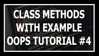 Hindi Class Methods In Python Object Oriented Programming Using Python Tutorial