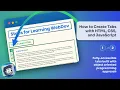 How to Create Tabs with HTML CSS and JavaScript Part 1 of 2