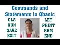 Commands and Statements in QBASIC
