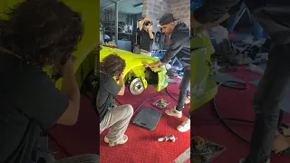 Akira Nakai cutting upa Porsche again this time in Belgium