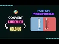 Convert Temperature form Fahrenheit to Celsius and vice versa - Python Programming In just 11 lines