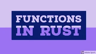 Functions in rust programming language Expressions Statements TUTORIAL