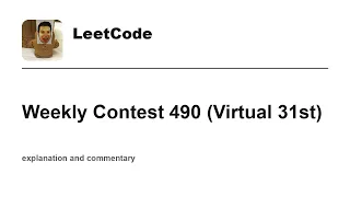 Speedrun Leetcode Weekly Contest 490 Virtual 31st with commentary