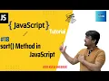 sort method in JavaScript JavaScript Tutorials in Hindi 2023