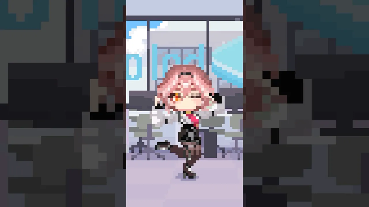 ドット絵で #魔眼ウインク 踊ってみた✨ #鷹嶺ルイ #shorts #hololive #ホロライブ