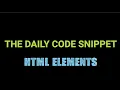 Coding for Beginners HTML Basics What are HTML Elements
