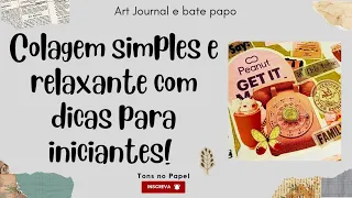 Colagem simples para relaxar e para iniciantes!