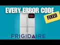 ALL Frigidaire Error Codes FIXED