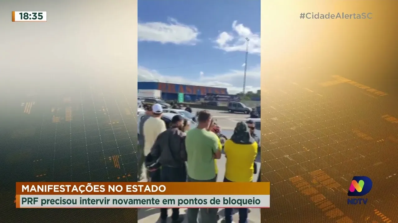 PRF interrompe tentativa de bloqueio das rodovias pelos manifestantes nas rodovias de SC