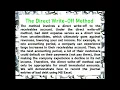 The Direct Write Off Method for Bad Debts part 1