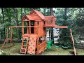 Skyfort II Wooden Swing Set - Time Lapse part 1